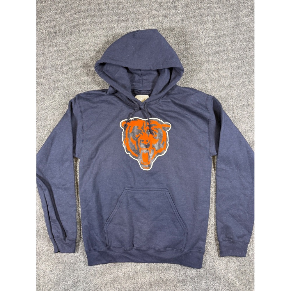 Chicago Bears‎ Sweater Mens Small Hoodie Pullover Navy Blue NFL Logo Winter